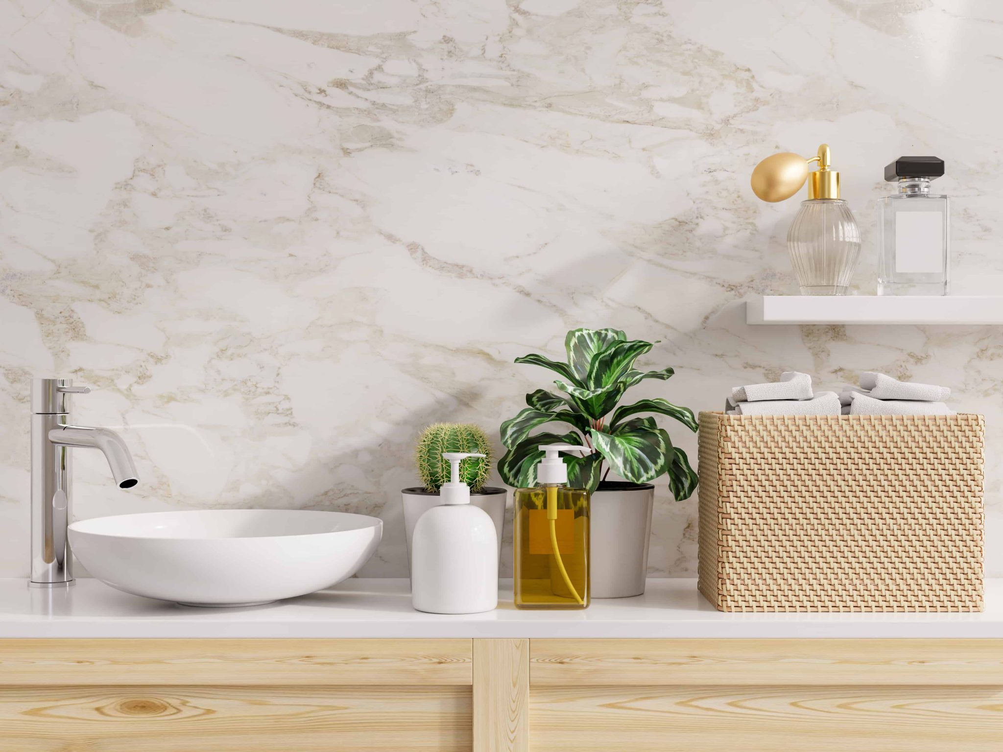 Marble Vanity Bathroom