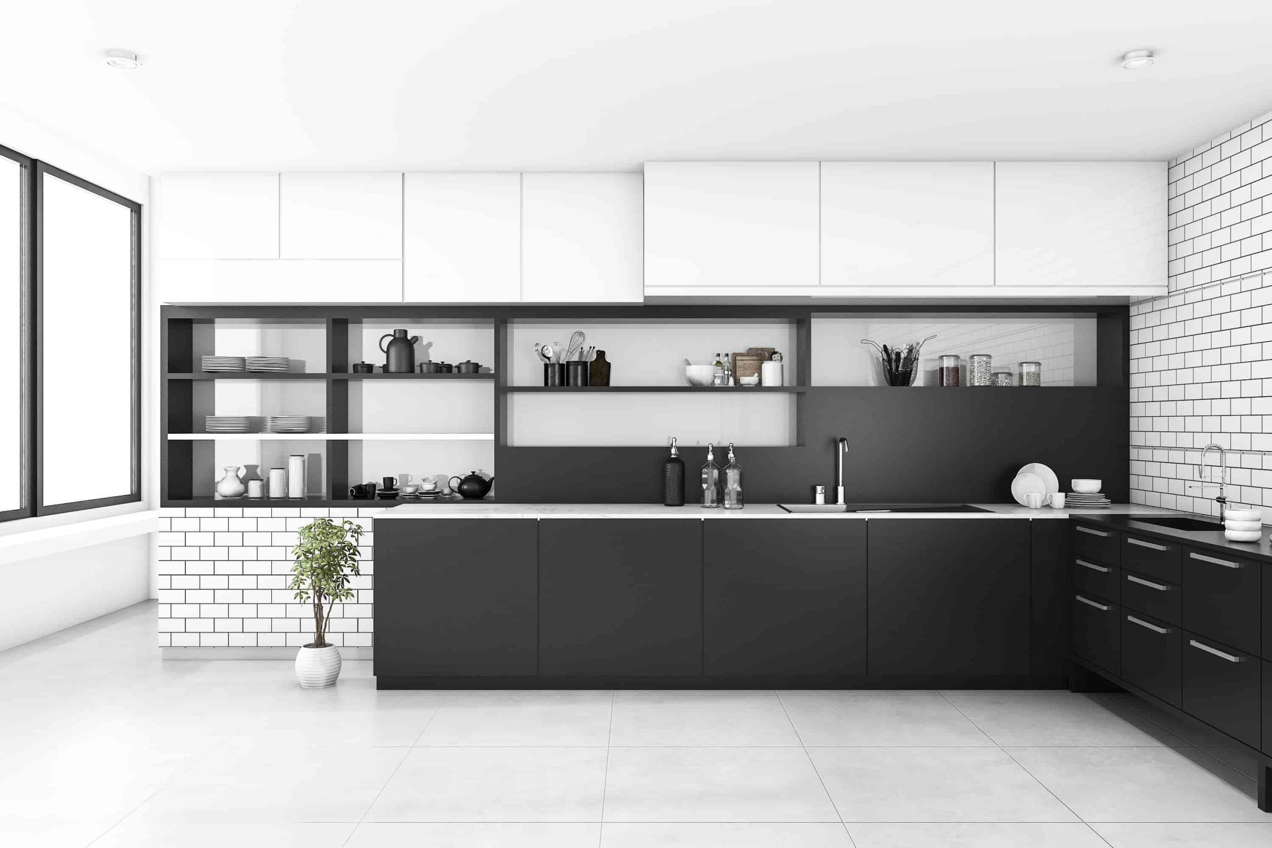 Modern Dark Minimalist Kitchen
